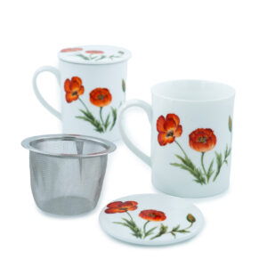 TISANERA CUP POPPY WHITH FILTER