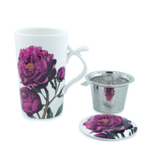 TEA MUG HERB TEA CUP PEONIA FUCSIA