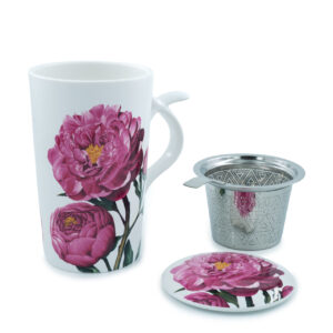 TEA MUG HERB TEA CUP PEONIA ROSADA